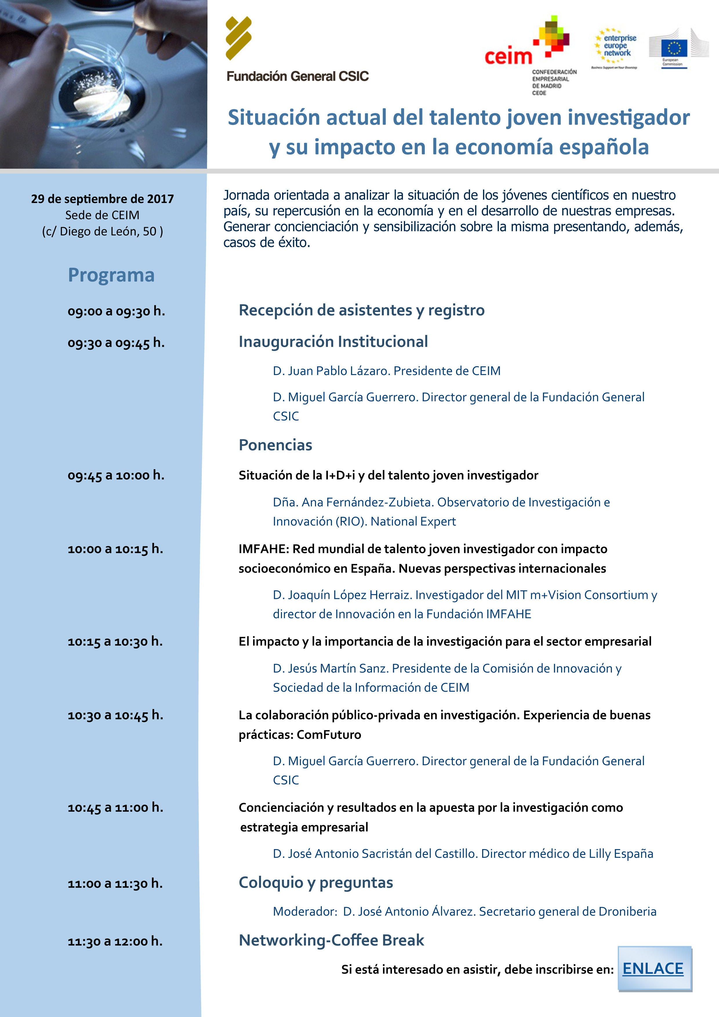 Programa FGCSIC CEIM Talento Joven Investigador 29S