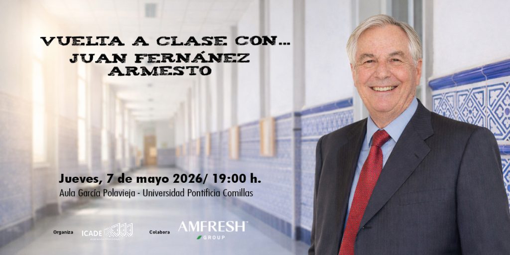 Conferencia en las aulas de ICADE con Juan Fernández Armesto