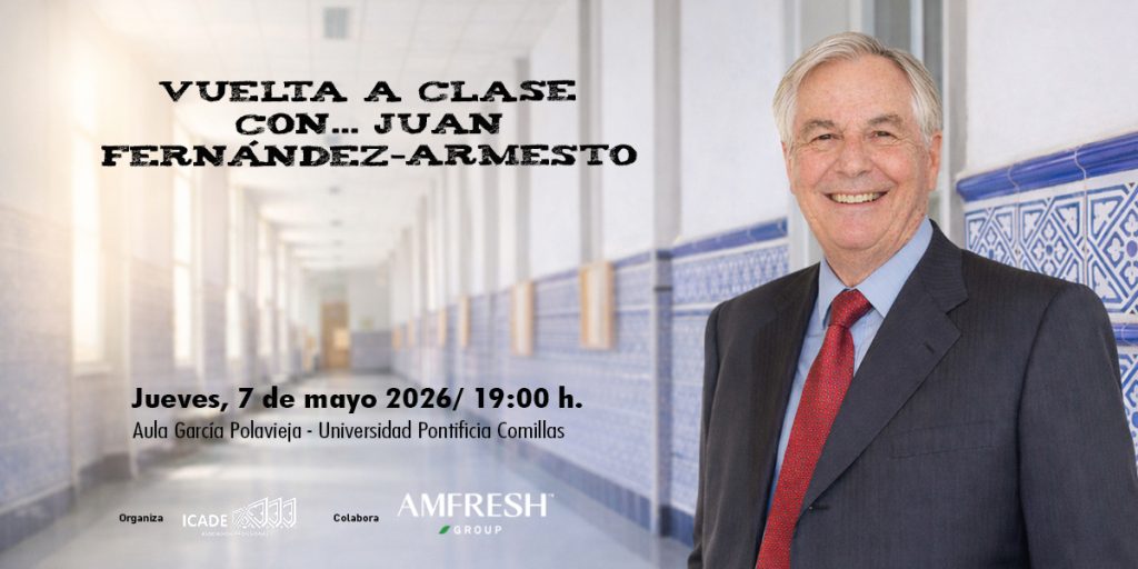 Conferencia en las aulas de ICADE con Juan Fernández-Armesto